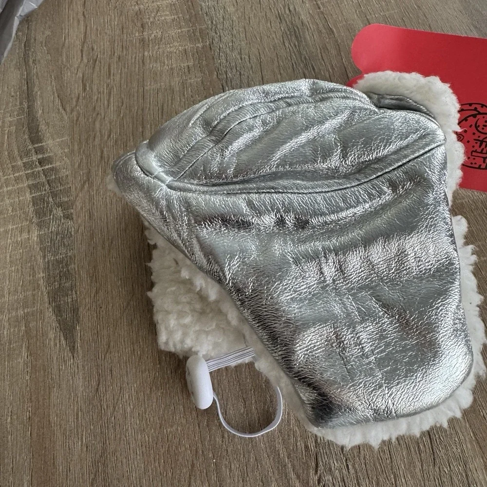 Boots & Barkley Metallic Silver Pet Trapper Hat Hunters‎ Cap XXS/XS up to 10lb